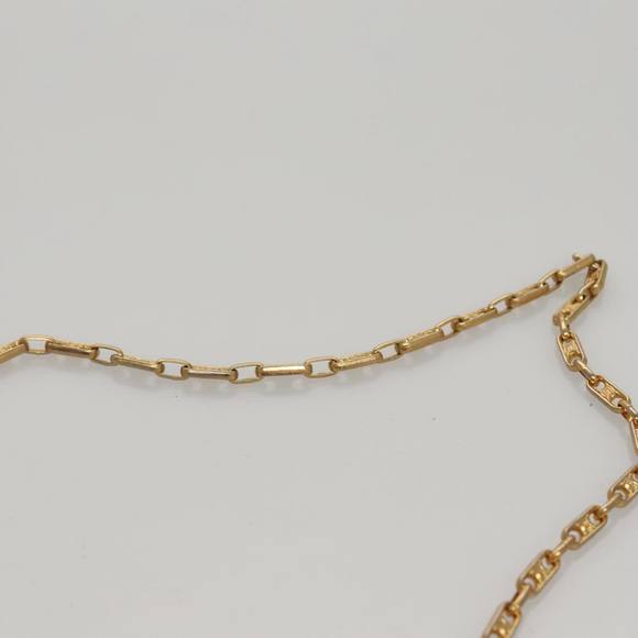 CELINE Chain Shoulder Bag Leather Black Gold Auth 107711 - Picture 8 of 16